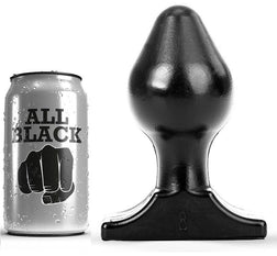 Plug anal bulboso All Black AB72 de PVC negro de 16 × 7,8 cm