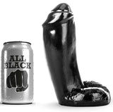 Gode large réaliste veiné noir 18 cm · All Black · Godes Réalistes