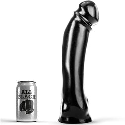 Gode noir All Black en PVC, 33 cm de long et 7 cm de diamètre.