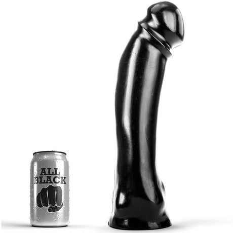 Gode Semi Réaliste noir XXL longue tige 33 cm · All Black · Godes Réalistes
