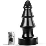 Plug pyramidal 3 étages 40 cm × 14 cm — Desafío Anal · All Black · Godes XL & Géant