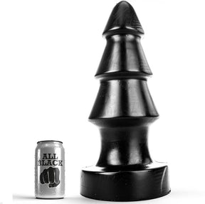 Plug pyramidal 3 étages 40 cm × 14 cm — Desafío Anal · All Black · Godes XL & Géant
