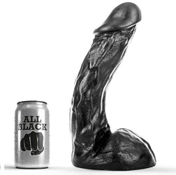 Gode xxl modèle Gode géant noir courbé stimulation prostate 28 cm en PVC noir 28.0 cm pour le plaisir intime.