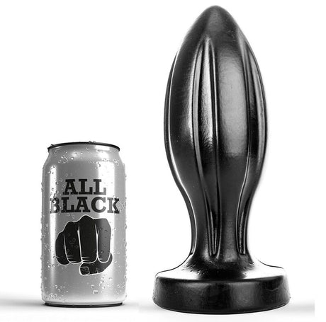 Plug All Black rainuré 21 cm — Ø 8 cm · All Black · Plugs XL