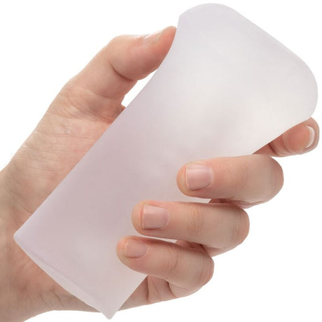 Masturbateur souple transparent ouvert — vue détaillée