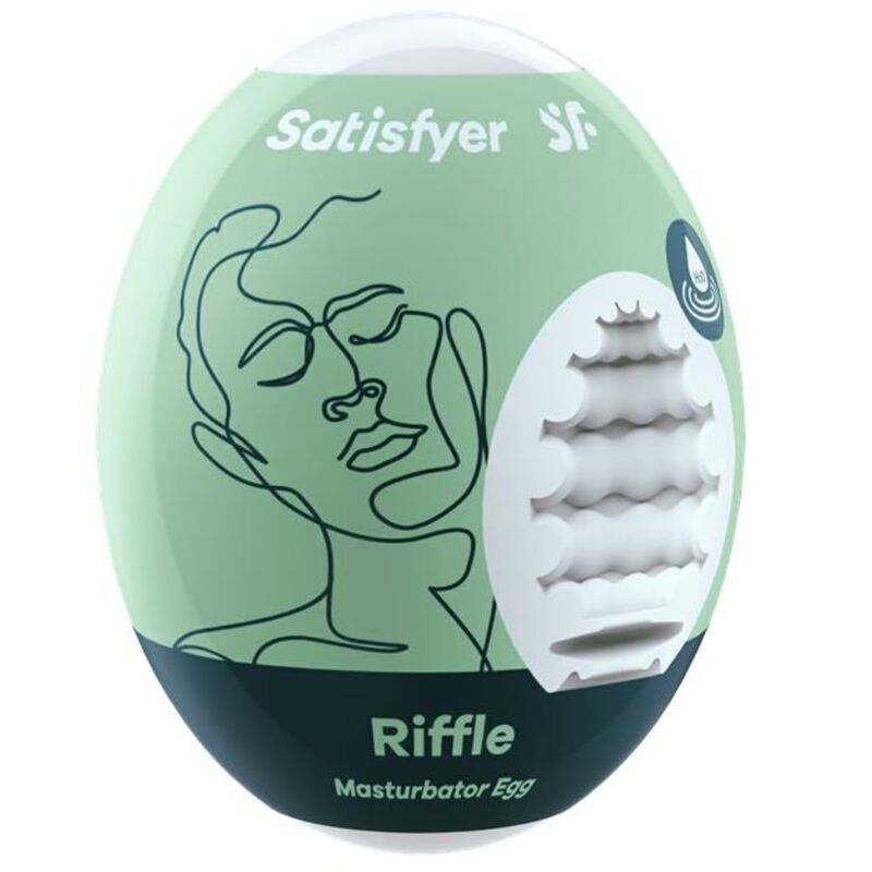 Œuf masturbateur souple jetable — Eggs Riffle blanc vu de face