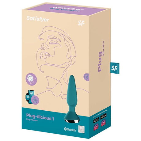 Plug vibrant connecté double moteur Vert — emballage
