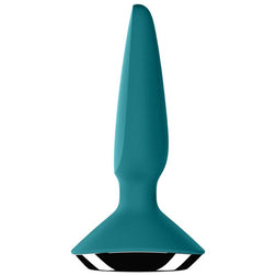 Plug vibrant connecté double moteur Vert — gros plan