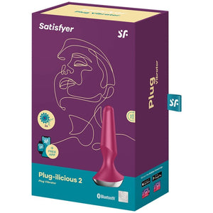 Plug vibrant connecté double moteur Rose — vue de profil