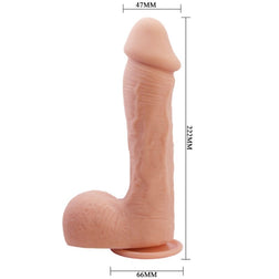 Johnson Skin-Feel Realistic Dildo with Suction Cup, 22.2 cm