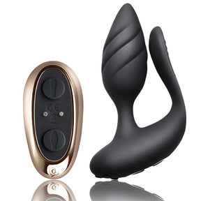 Vibromasseur double stimulation anal + périnée télécommandé — Cocktail · Rocks-Off · Plugs Vibrants