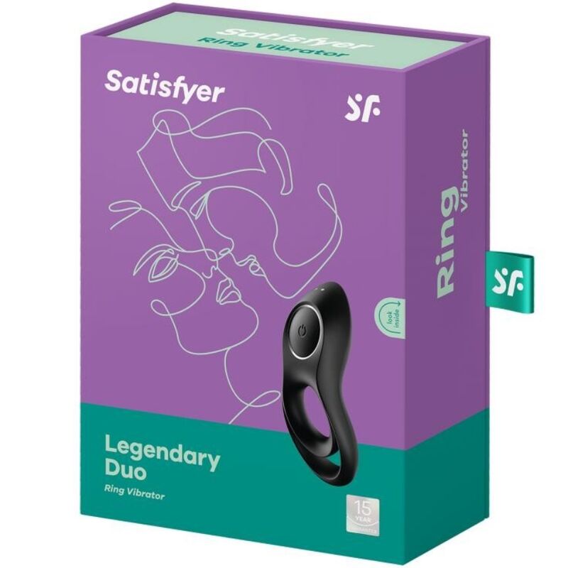 SATISFYER VIBRATEUR ANNEAU DUO LEGENDAIRE NOIR