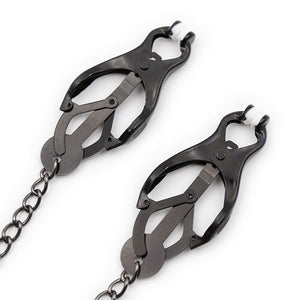 OHMAMA FETISH Pinces a tetons JAPONAIS AVEC CHAINE NOIRE