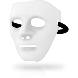 Masque blanc anonyme rigide visage complet