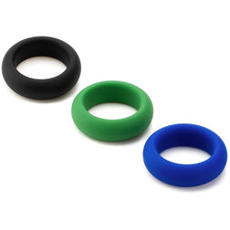 Cockring de la marque Je Joue modèle Silicone Cock Ring Set en Silicone vert pour le plaisir intime.