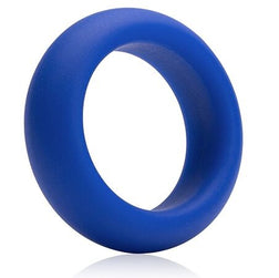 Cockring Je Joue silicone stretch minimum bleu en Silicone bleu vu de face