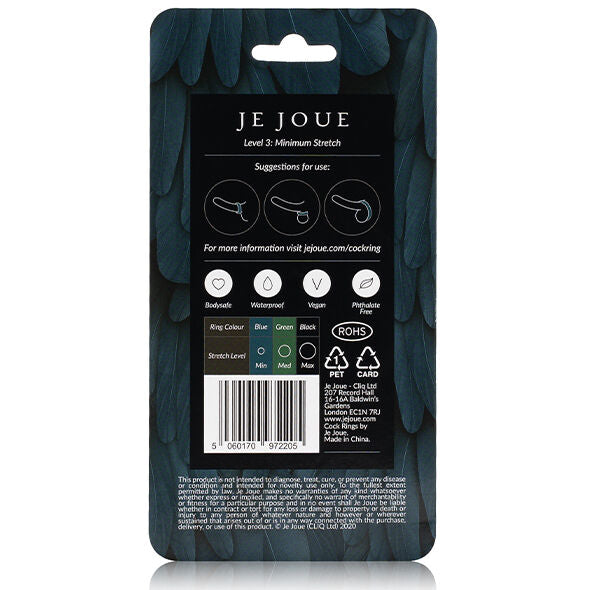 JE JOUE BAGUE SILICONE BLEUE STRANGULATION MINIMUM
