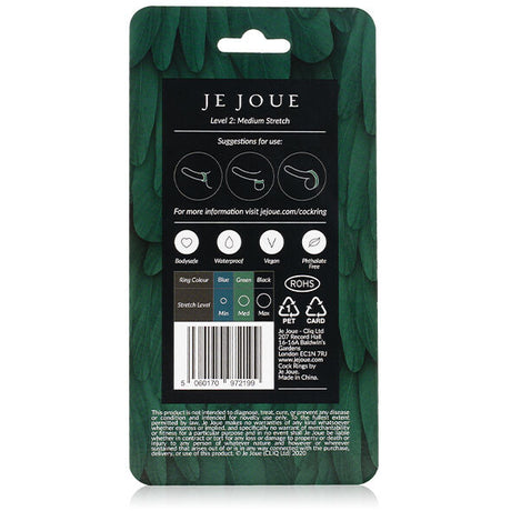 JE JOUE BAGUE SILICONE VERTE CHOKE MOYEN