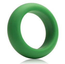 Cockring Je Joue étirement moyen en silicone vert — Medium Stretch en Silicone vert vu de face