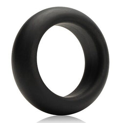 Cockring Je Joue silicone noir — Maximum Stretch en Silicone noir vu de face