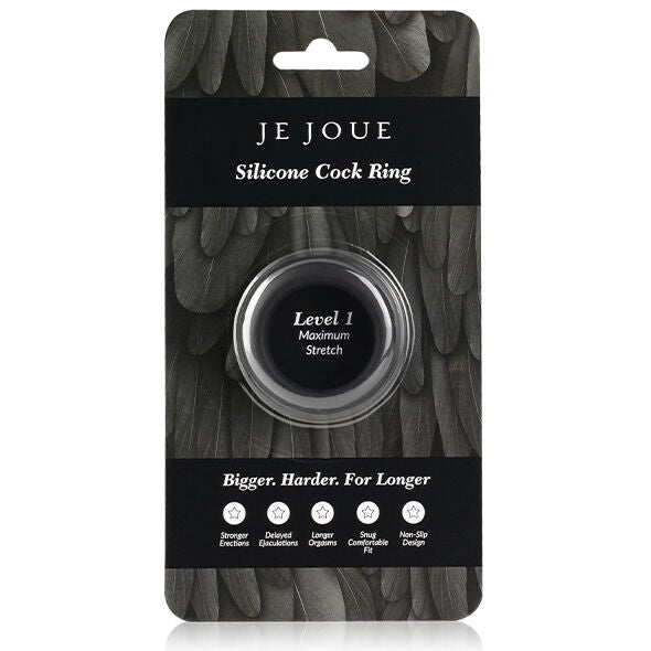 JE JOUE ANNEAU PENIAL EN SILICONE EXTENSION MAXIMALE NOIR