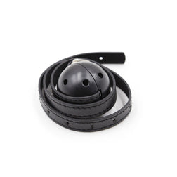 Bâillon boule respirante avec sangle simili cuir noir — vue 3