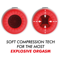 Illustration de la technologie de compression souple du masturbateur