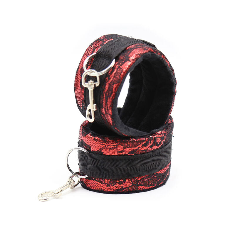 OHMAMA FETISH MENOTTES EN VELOURS AVEC RUBAN EN NYLON