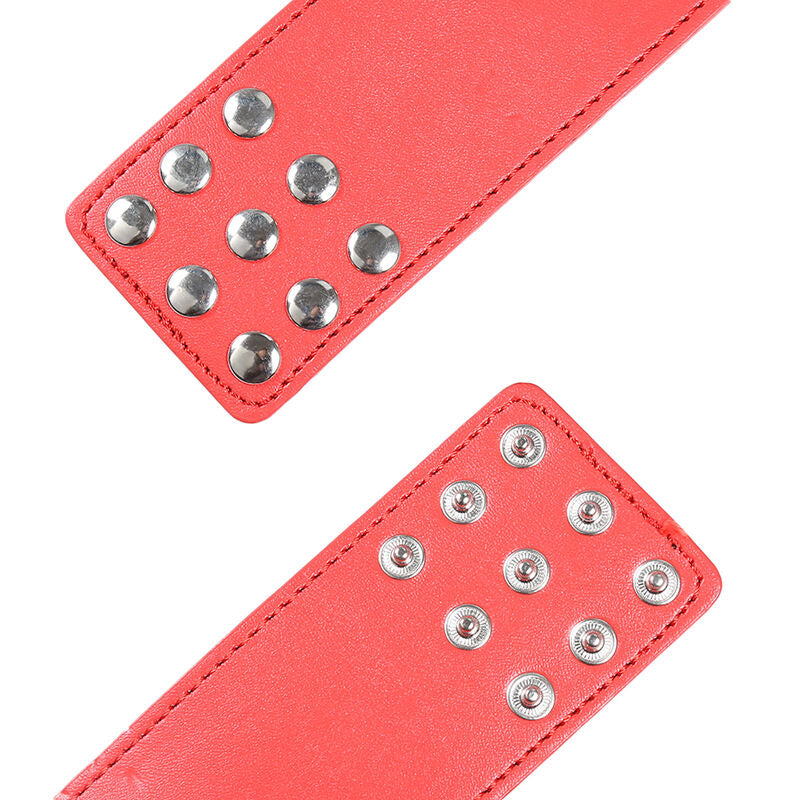 OHMAMA FETISH MENOTTES ROUGES AVEC FERMETURE A PRESSION