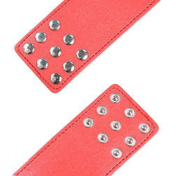 Menottes rouges larges à boutons-pression avec chaîne métal — vue 5