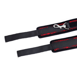 Menottes velcro dentelle rouge doublure moelleuse noire — vue 5