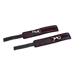Menottes velcro dentelle rouge doublure moelleuse noire — vue 7