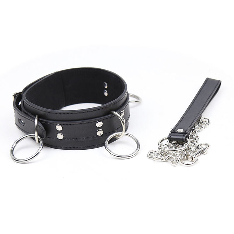 OHMAMA FETISH COLLIER DE SOUMISSION AVEC 3 ANNEAUX