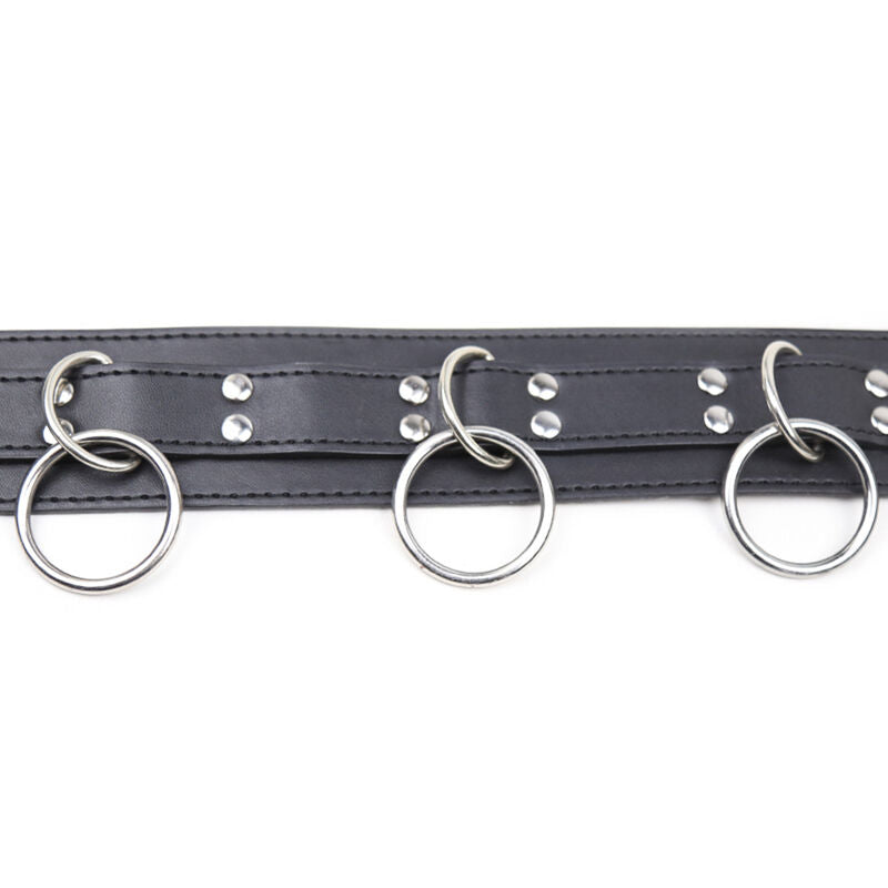 OHMAMA FETISH COLLIER DE SOUMISSION AVEC 3 ANNEAUX