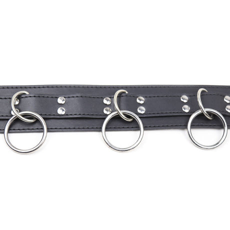 OHMAMA FETISH COLLIER DE SOUMISSION AVEC 3 ANNEAUX