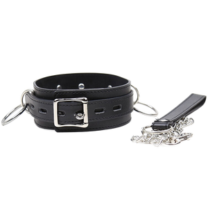 OHMAMA FETISH COLLIER DE SOUMISSION AVEC 3 ANNEAUX