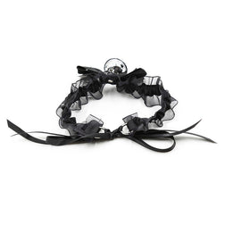 Choker sissy dentelle nœud satin et clochette — vue 7