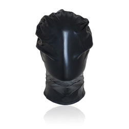 Cagoule BDSM wetlook sans ouverture — privation sensorielle — vue 2