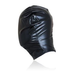 Cagoule BDSM wetlook sans ouverture — privation sensorielle — vue 4