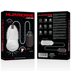 Détails techniques et boite du masturbateur succion Hurricane