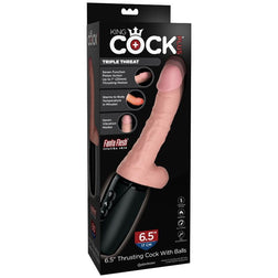 Gode réaliste Triple Menace 16,5 cm - gros plan produit