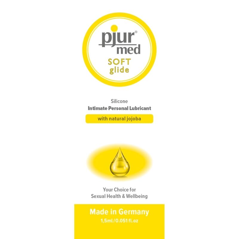 Lubrifiant silicone Pjur Med Soft Glide + jojoba — sachet 1,5 ml · Pjur · Lubrifiants Mono-doses