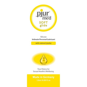 Lubrifiant silicone Pjur Med Soft Glide + jojoba — sachet 1,5 ml · Pjur · Lubrifiants Mono-doses
