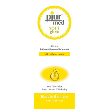 Lubrifiant silicone Pjur Med Soft Glide + jojoba — sachet 1,5 ml · Pjur · Lubrifiants Mono-doses