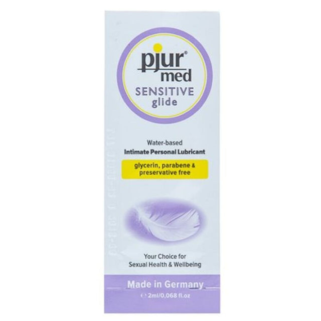 Lubrifiant Pjur Med Sensitive Glide base eau — sachet 2 ml · Pjur · Lubrifiants Mono-doses