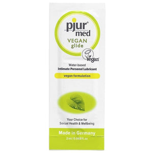 Lubrifiant Pjur Med Vegan Glide base eau — sachet 2 ml · Pjur · Lubrifiants Mono-doses