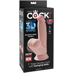 KING COCK BALLES GODE 3D PLUS 152 CM PEAU CLAIRE