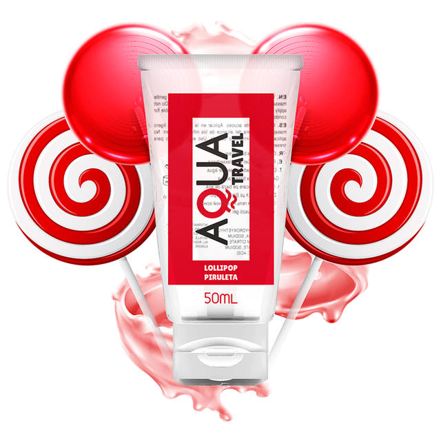Lubrifiant comestible arôme sucette 50 ml — Aqua Lollipop · Aqua Travel · Lubrifiants aromatisés