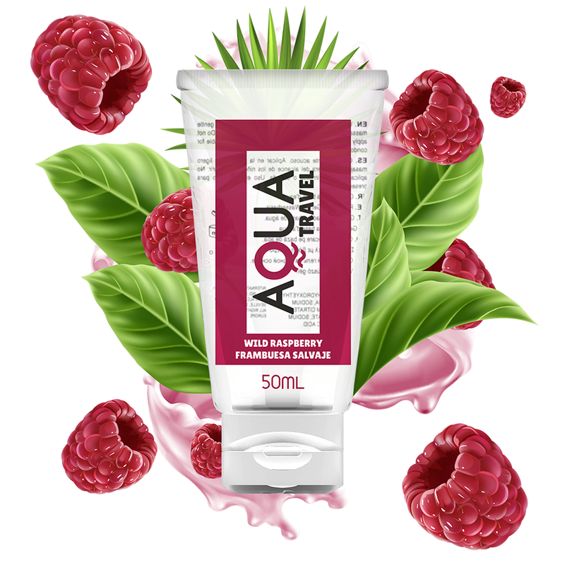 Lubrifiant aromatisé framboise sauvage 50 ml — Aqua Travel · Aqua Travel · Lubrifiants aromatisés