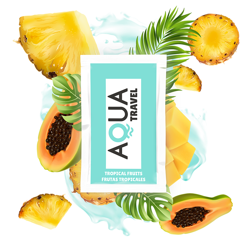 Dose lubrifiant fruits tropicaux — Aqua Travel 6 ml · Aqua Travel · Lubrifiants aromatisés